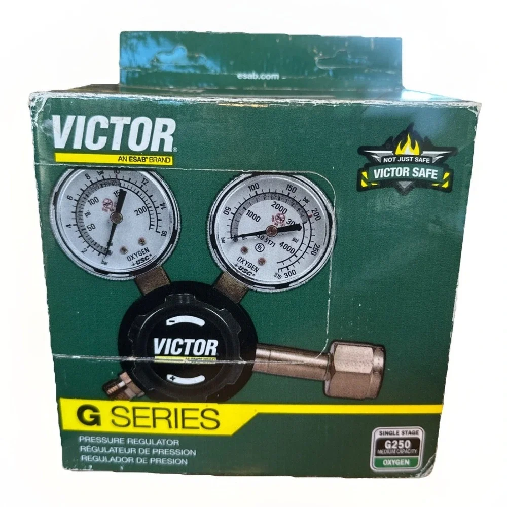 ESAB Victor Medium Duty Oxygen Series Single Stage G250 Regulator 0781-9400
